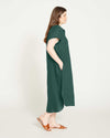 Dune Linen Shirtdress - Sea Moss
