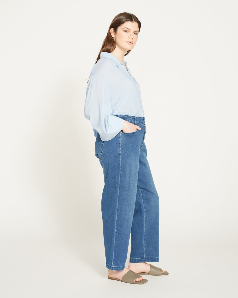Elastic Waist Weekend Jeans - True Blue
