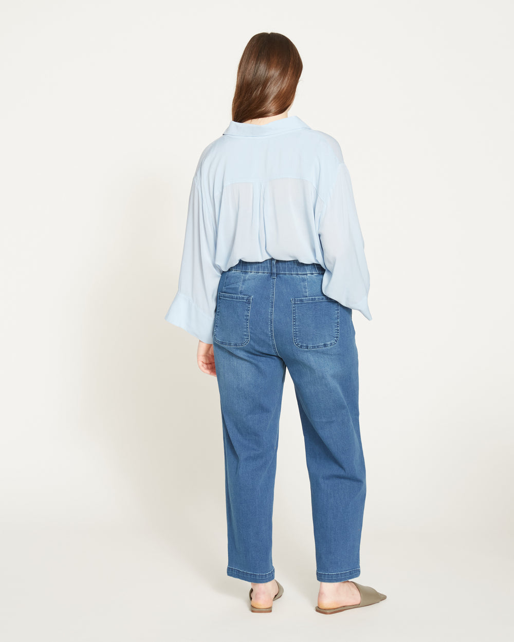Elastic Waist Weekend Jeans - True Blue