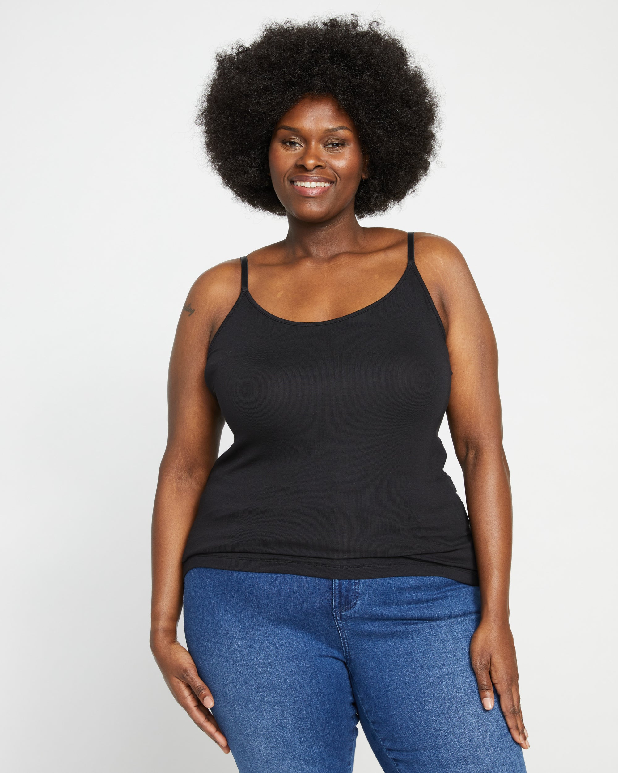 Cloud Rib Camisole - Black | Plus Size & Straight Size Women's Fashion | Universal Standard