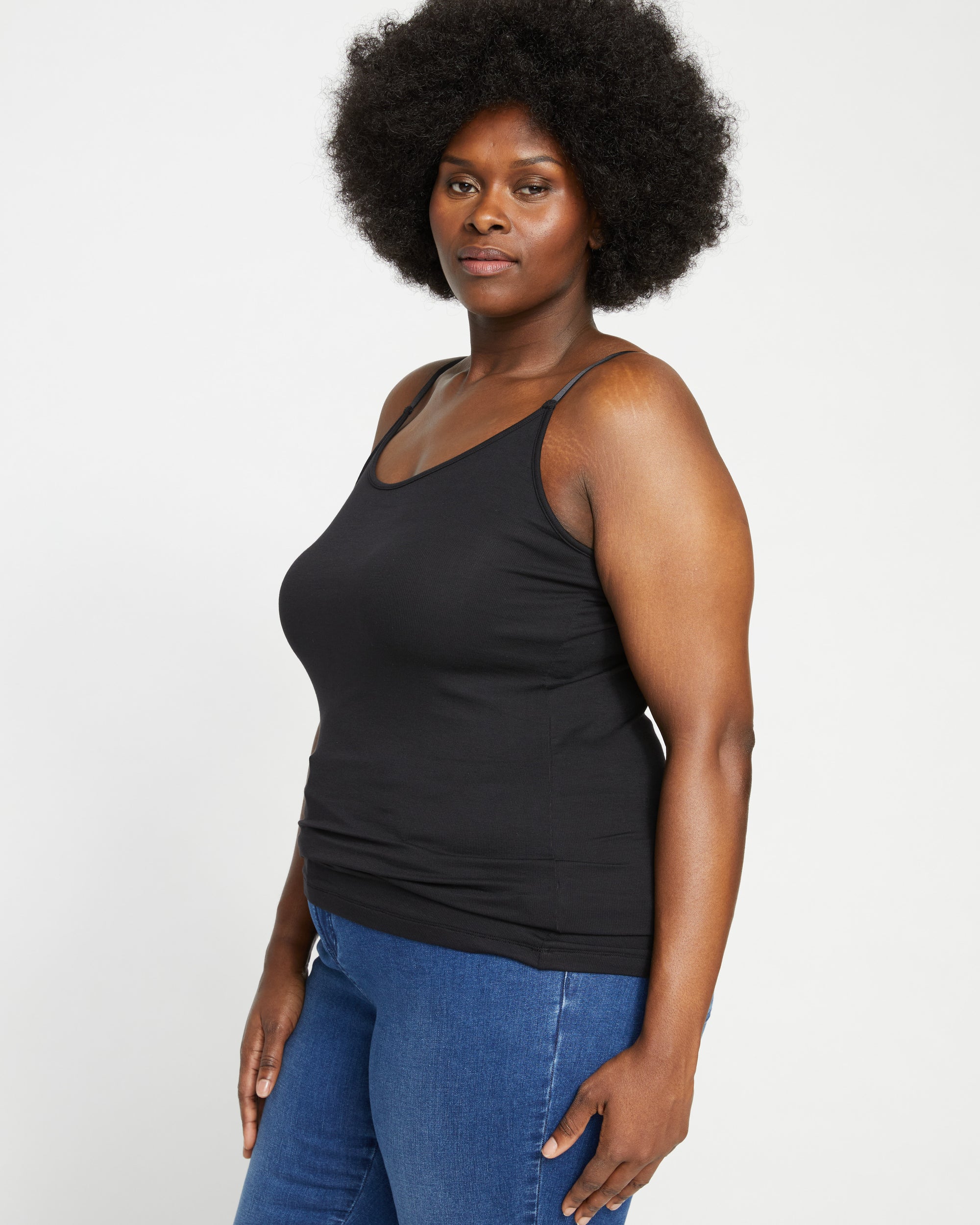 Cloud Rib Camisole - Black | Plus Size & Straight Size Women's Fashion | Universal Standard