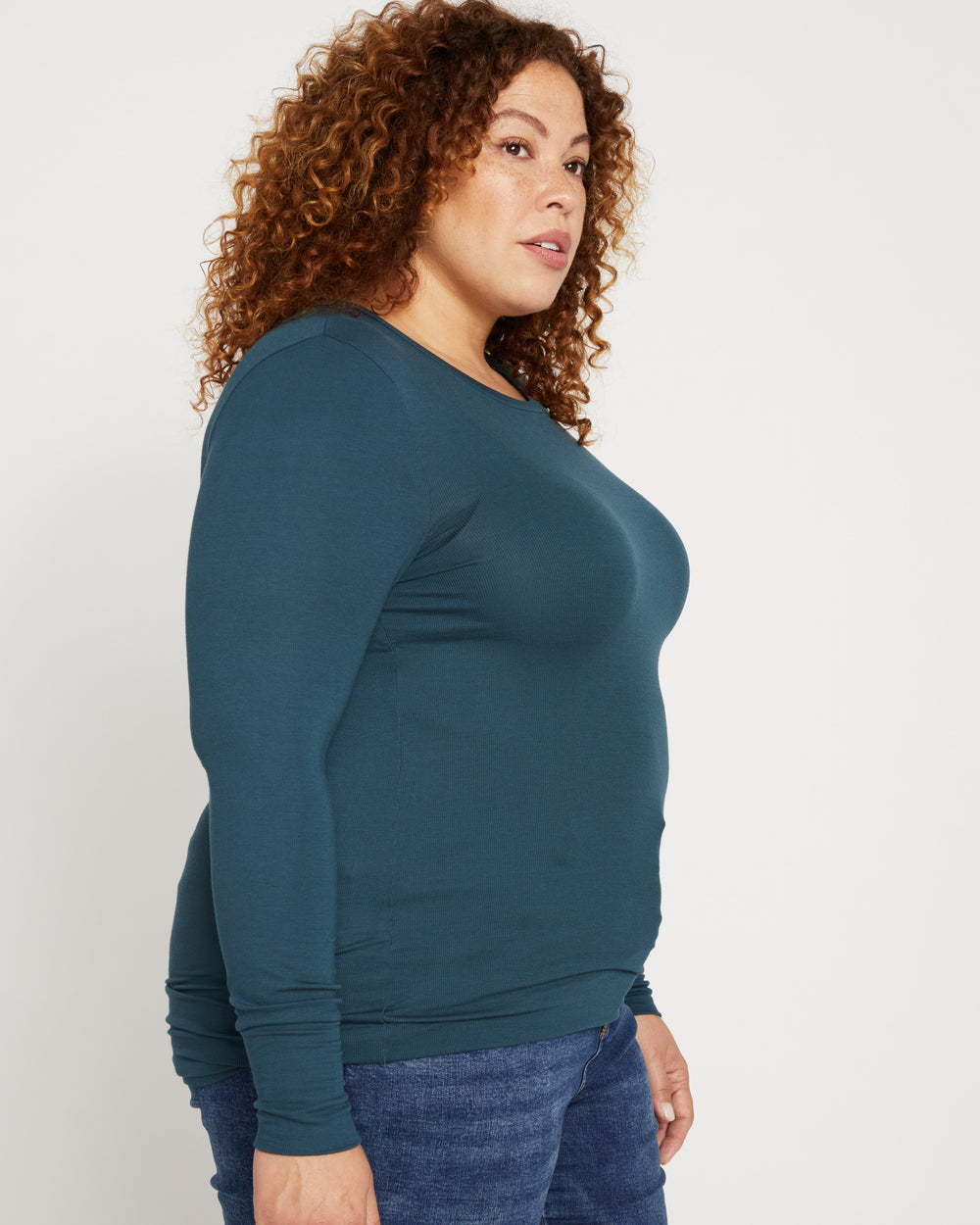 Foundation Long Sleeve Crew Neck Tee - Deep Sea