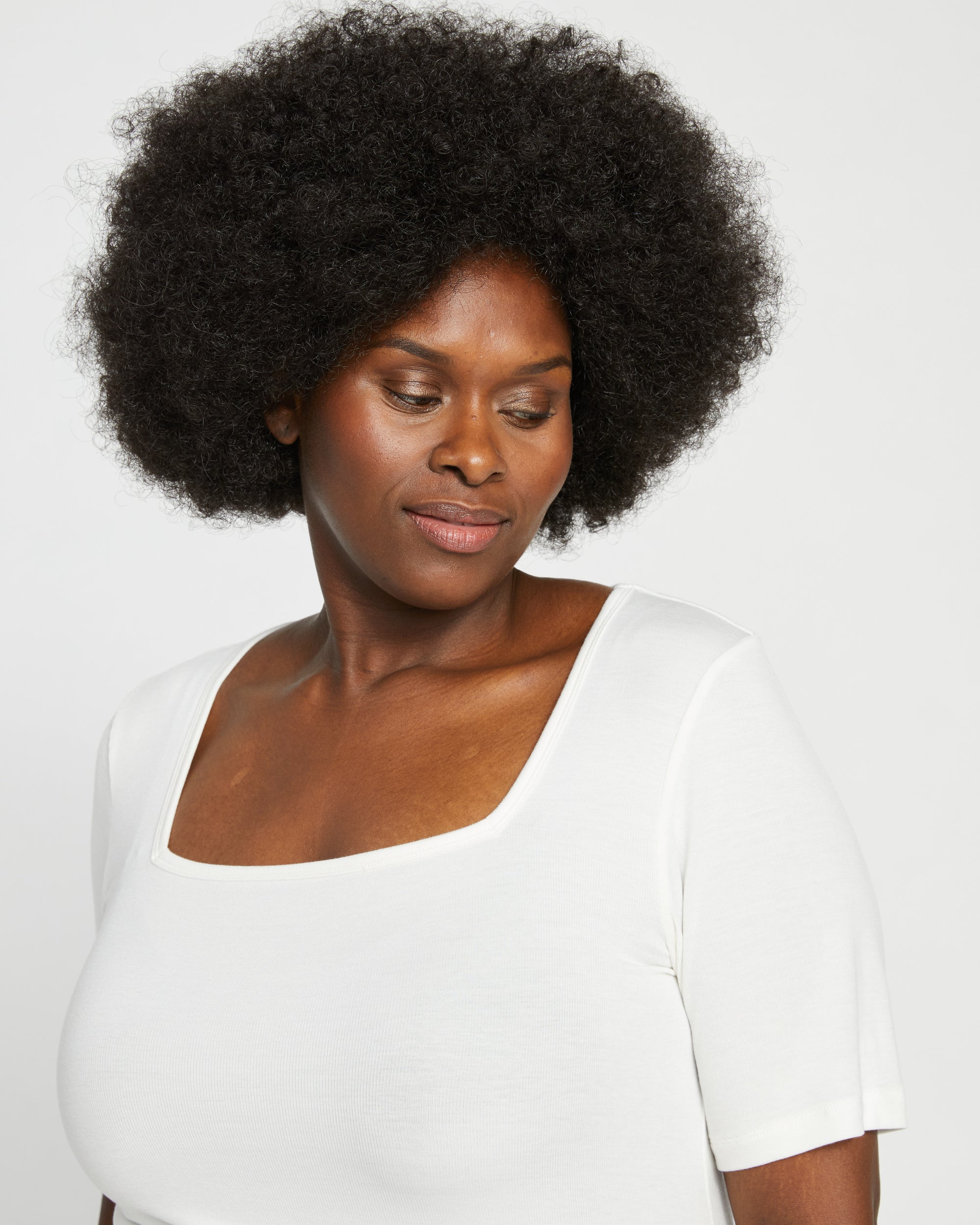 Foundation Short Sleeve Square Neck Tee - Vapor