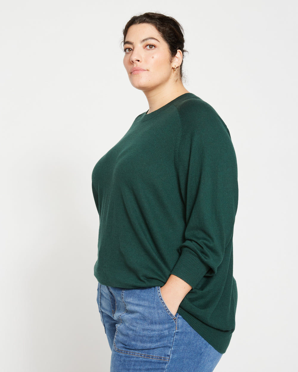 Eco Relaxed Core Sweater - Heather Forest