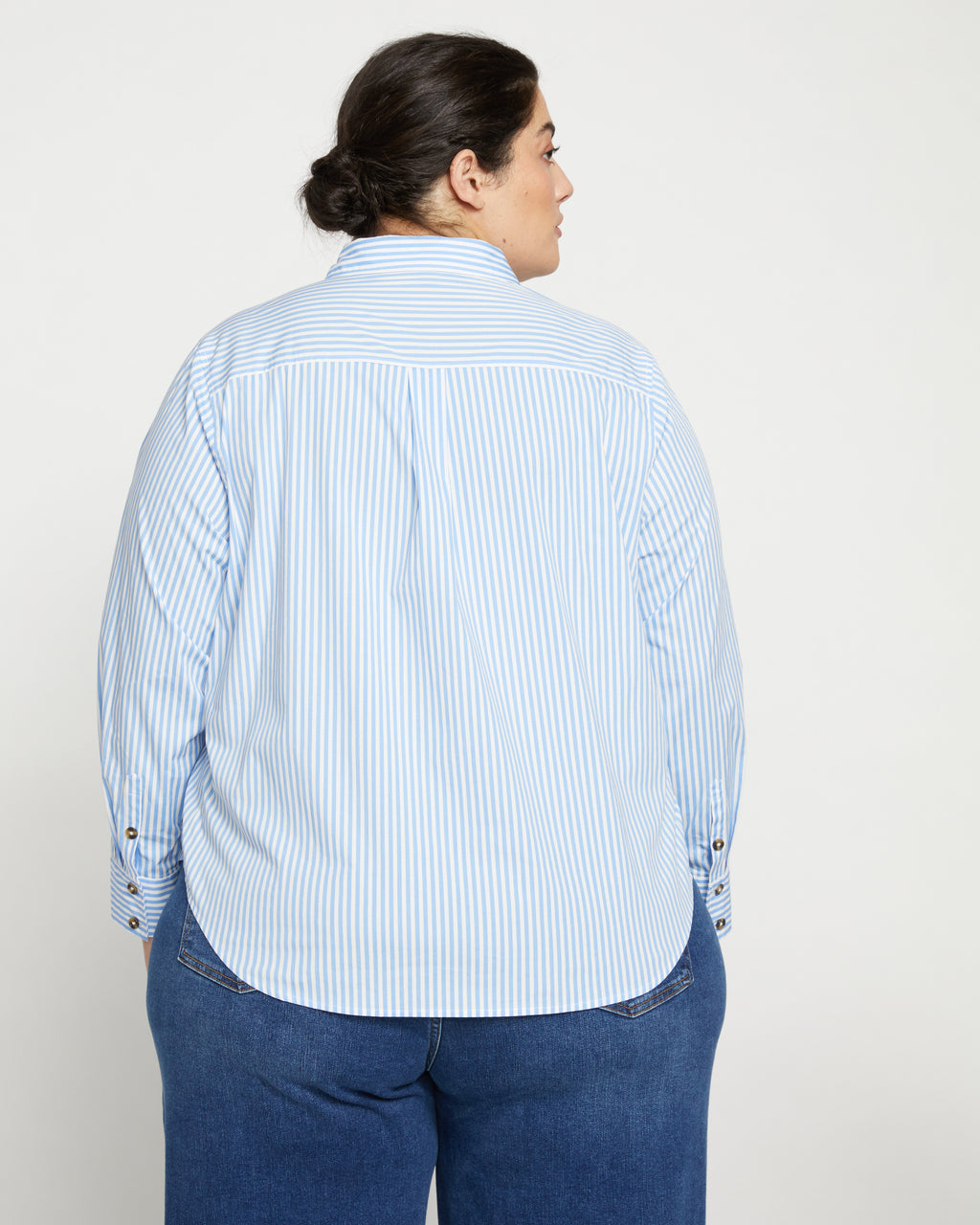 Veste asymétrique ceinturée à manches courtes Faille de soie et coton bleu marine Veste asymétrique ceinturée à manches courtes Faille de soie et coton bleu marine