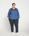 Elbe Popover Stretch Poplin Shirt Classic Fit - Bleu Scolaire