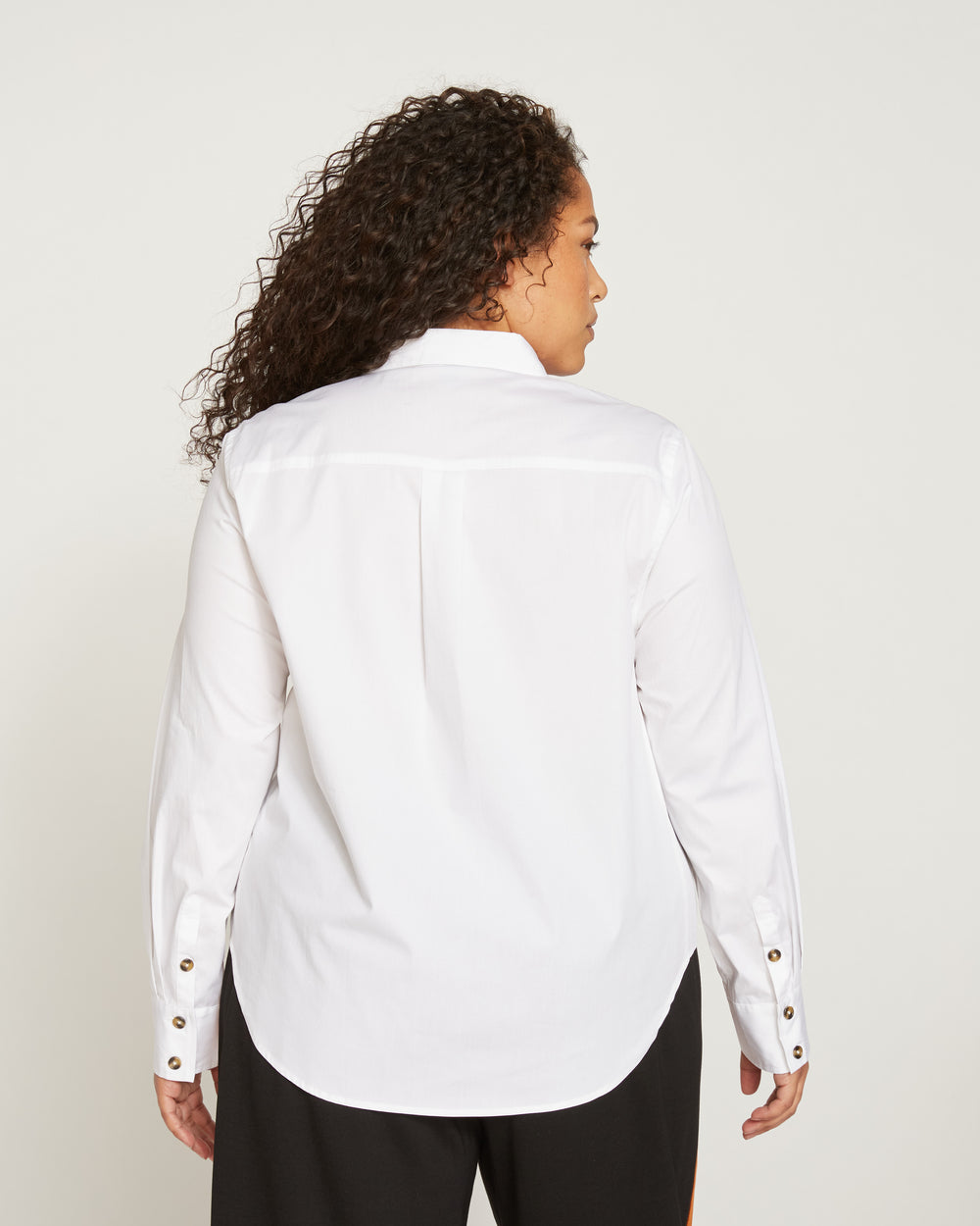 Elbe Popover Stretch Poplin Shirt Classic Fit - White