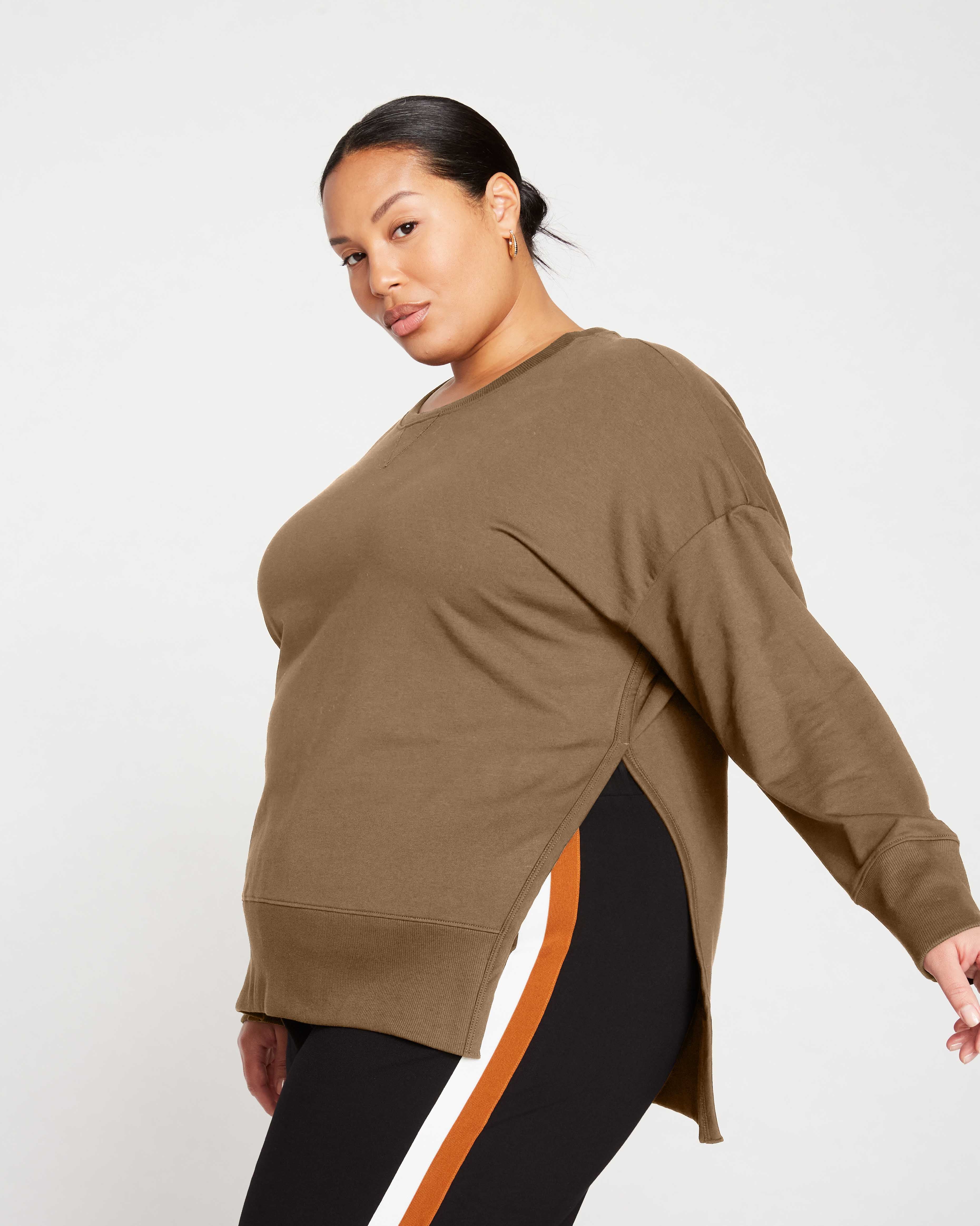 Fiona Side Slit Sweatshirt - Crocodile – Universal Standard