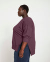 Fiona Side Slit Sweatshirt - Faded Plum