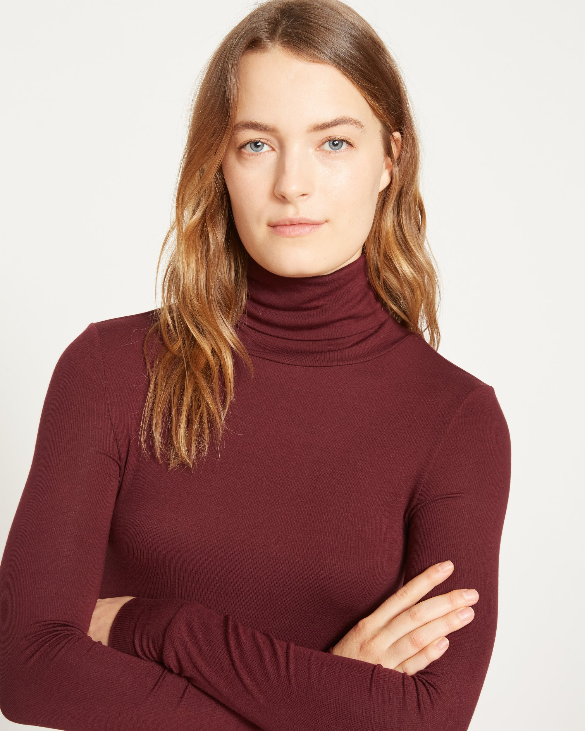 Cloud Rib Turtleneck - Black Cherry – Universal Standard
