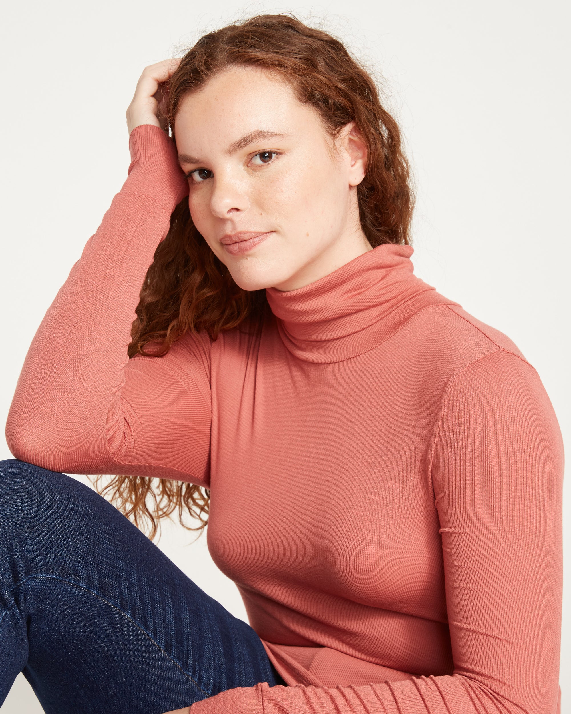 Cloud Rib Turtleneck - Terracotta | Plus Size & Straight Size Women's Fashion | Universal Standard
