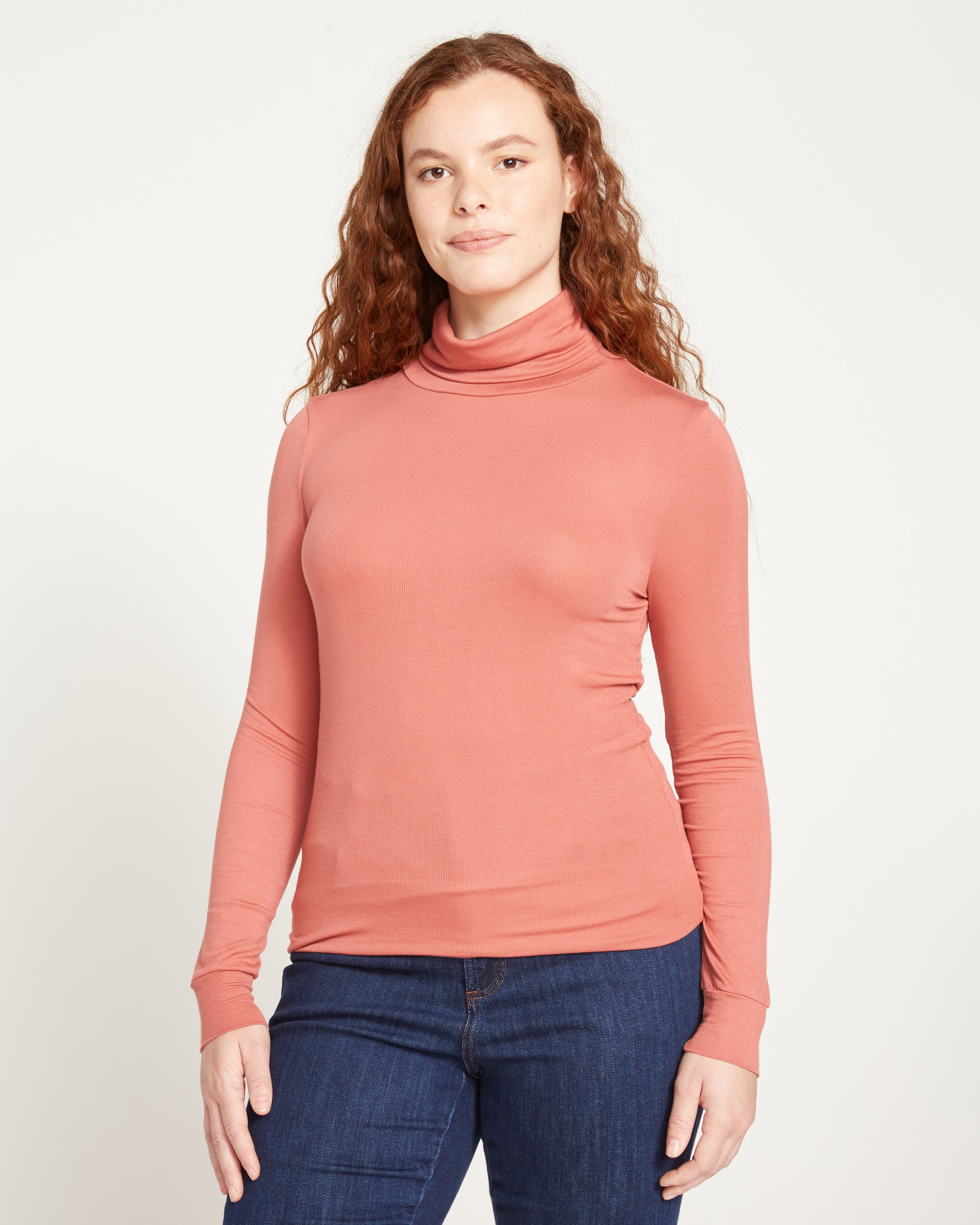 Cloud Rib Turtleneck - Terracotta | Plus Size & Straight Size Women's Fashion | Universal Standard