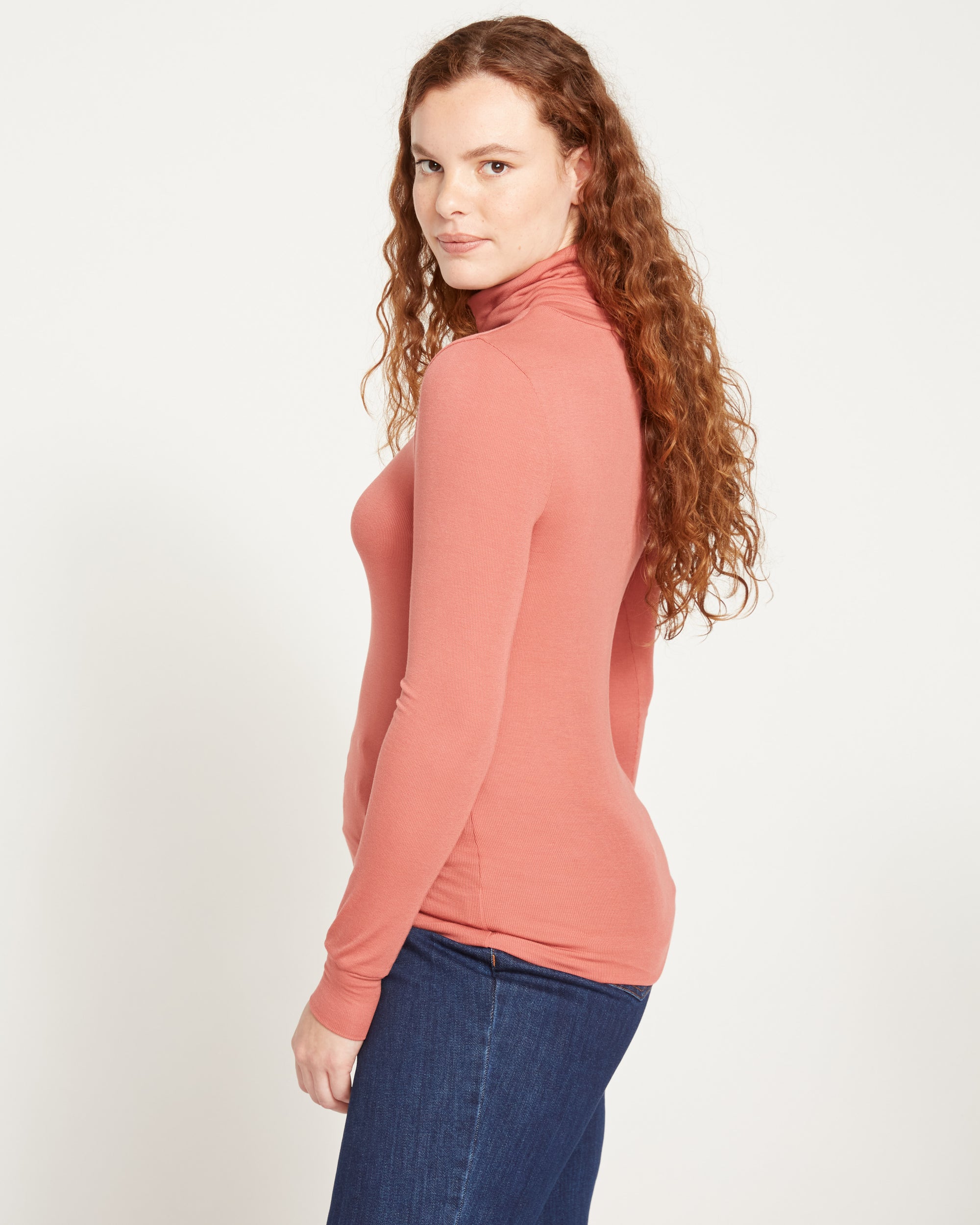 Cloud Rib Turtleneck - Terracotta | Plus Size & Straight Size Women's Fashion | Universal Standard