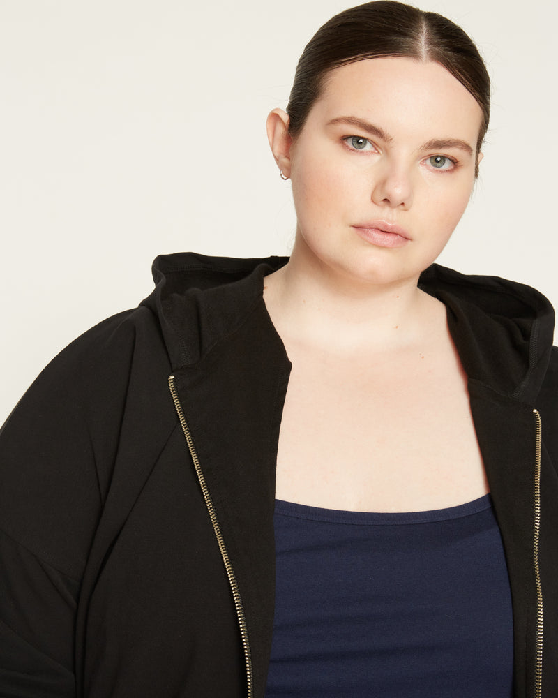Peachy Terry Full Zip Hoodie - Black
