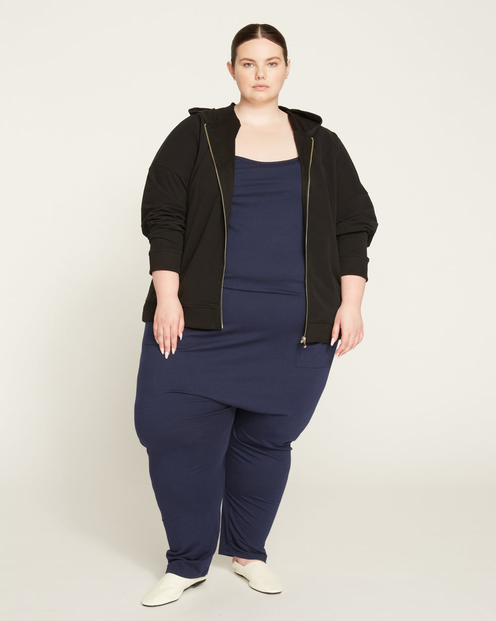 Peachy Terry Full Zip Hoodie - Black