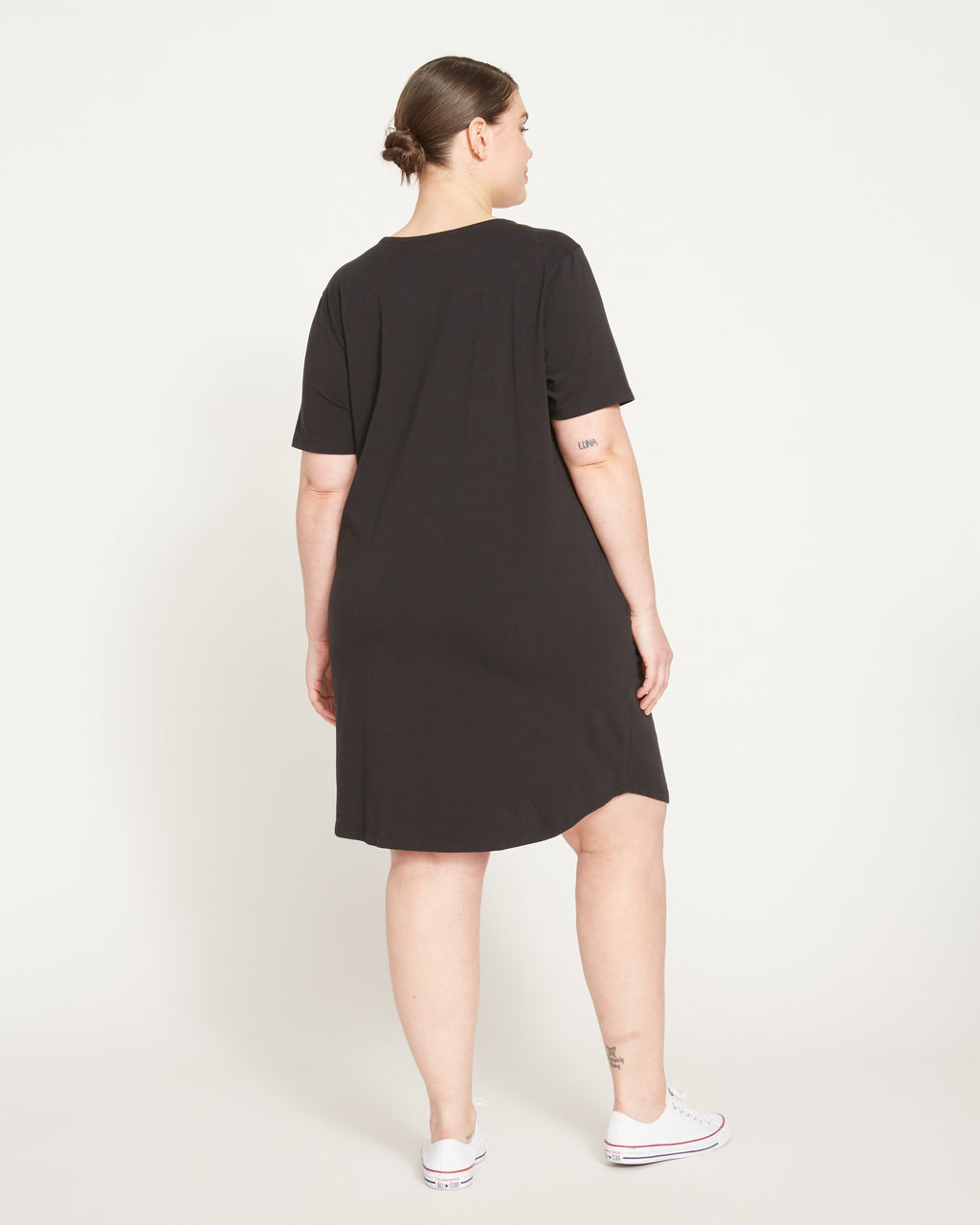 Halie T-Shirt Dress - Black - Size 2XS