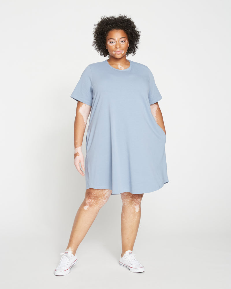 Halie T-Shirt Dress - Cool Grey