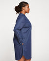 Hannah Stretch Cotton Chambray Shirtdress - Dark Indigo