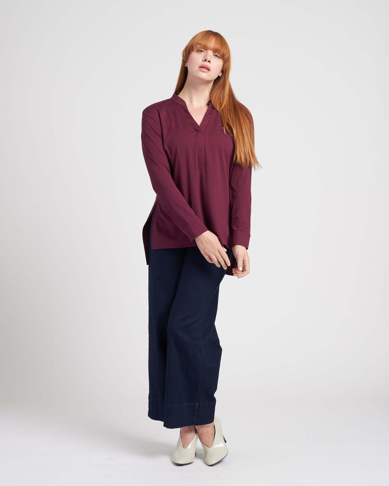 Groove High-Low Pique Tunic - Fig