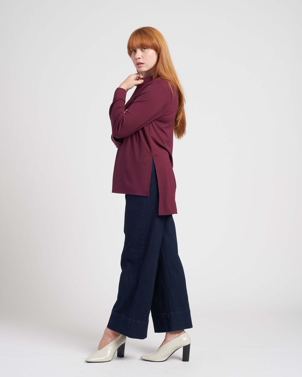 Groove High-Low Pique Tunic - Fig