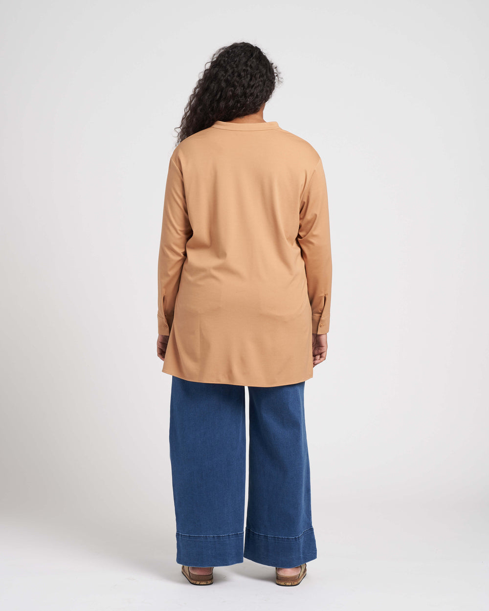 Groove High-Low Pique Tunic - Camel