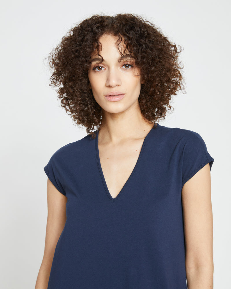 Iconic Geneva V-Neck Dress - Midnight