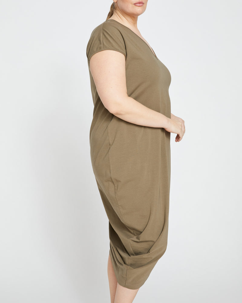 Iconic Geneva V-Neck Dress - Crocodile