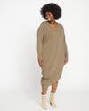 Iconic Long Sleeve V-Neck Geneva Dress - Crocodile