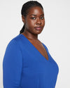 Iconic Long Sleeve V-Neck Geneva Dress - Lapis