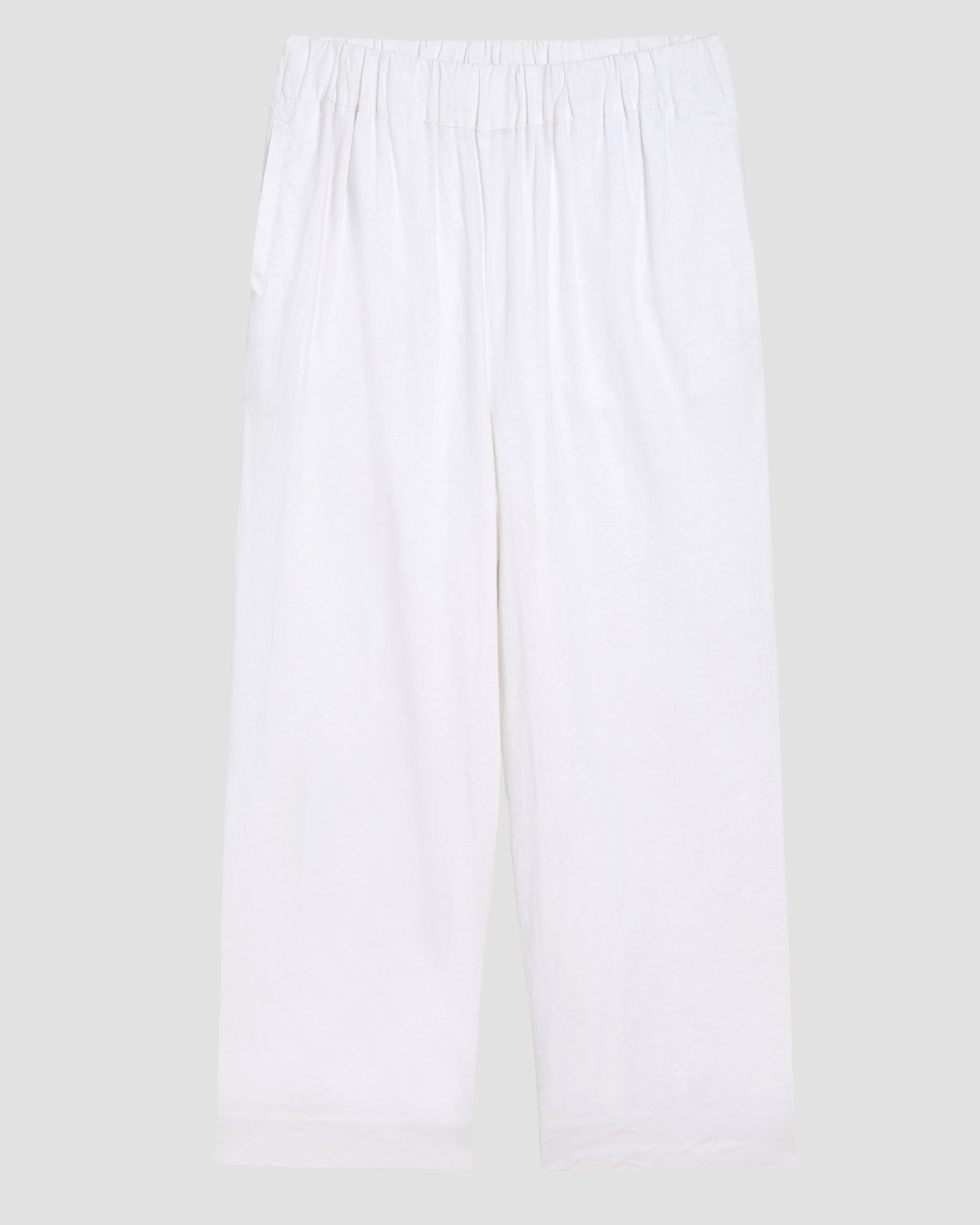 Iris Linen Blend Easy Pull-On Pants - White | Plus Size & Straight Size Women's Fashion | Universal Standard