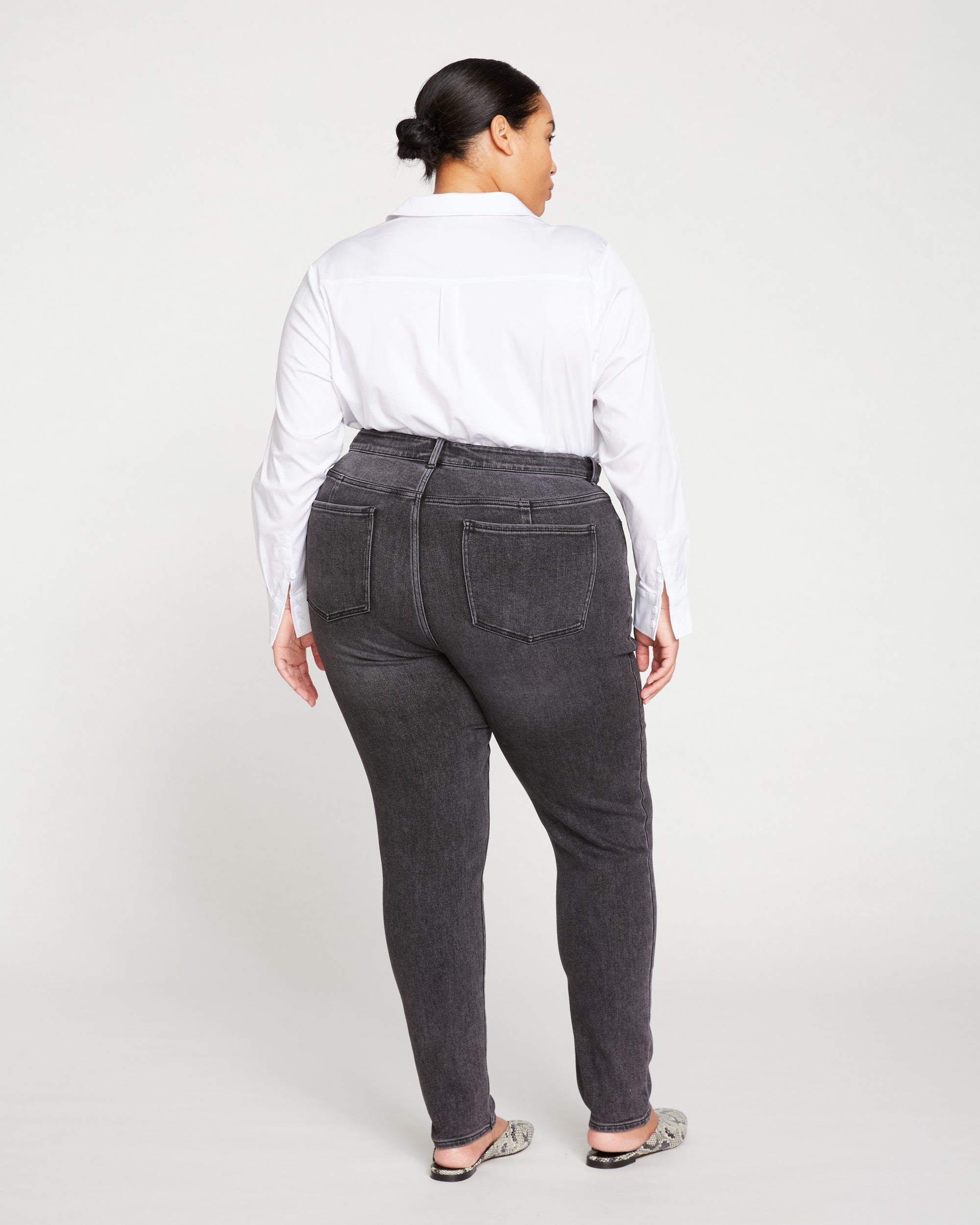 Joni High Rise Curve Slim Leg Jeans 32 Inch - Soft Black