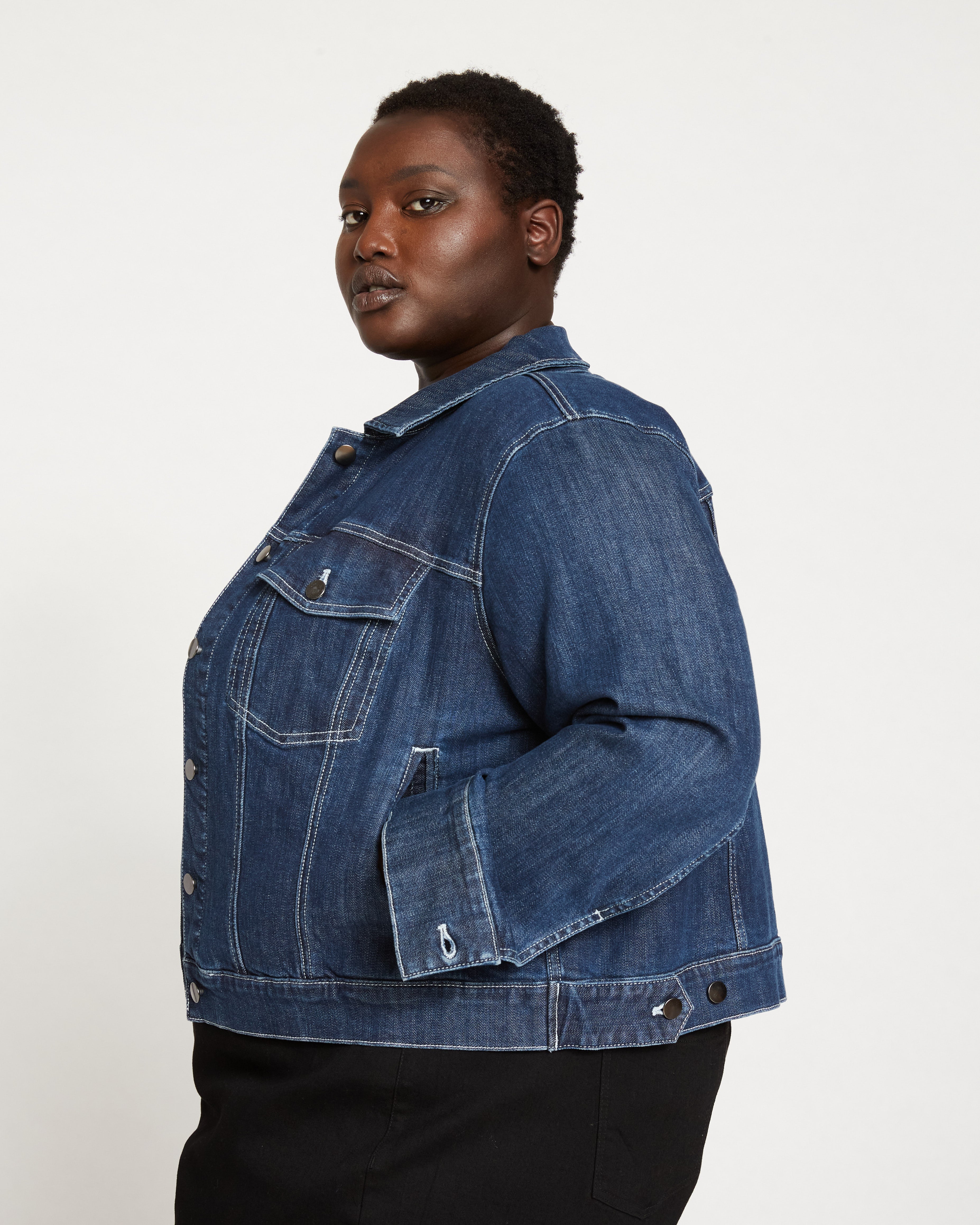 Kelsey Denim Jacket - Dark Indigo – Universal Standard