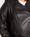 Leeron Leather Moto Jacket - Black