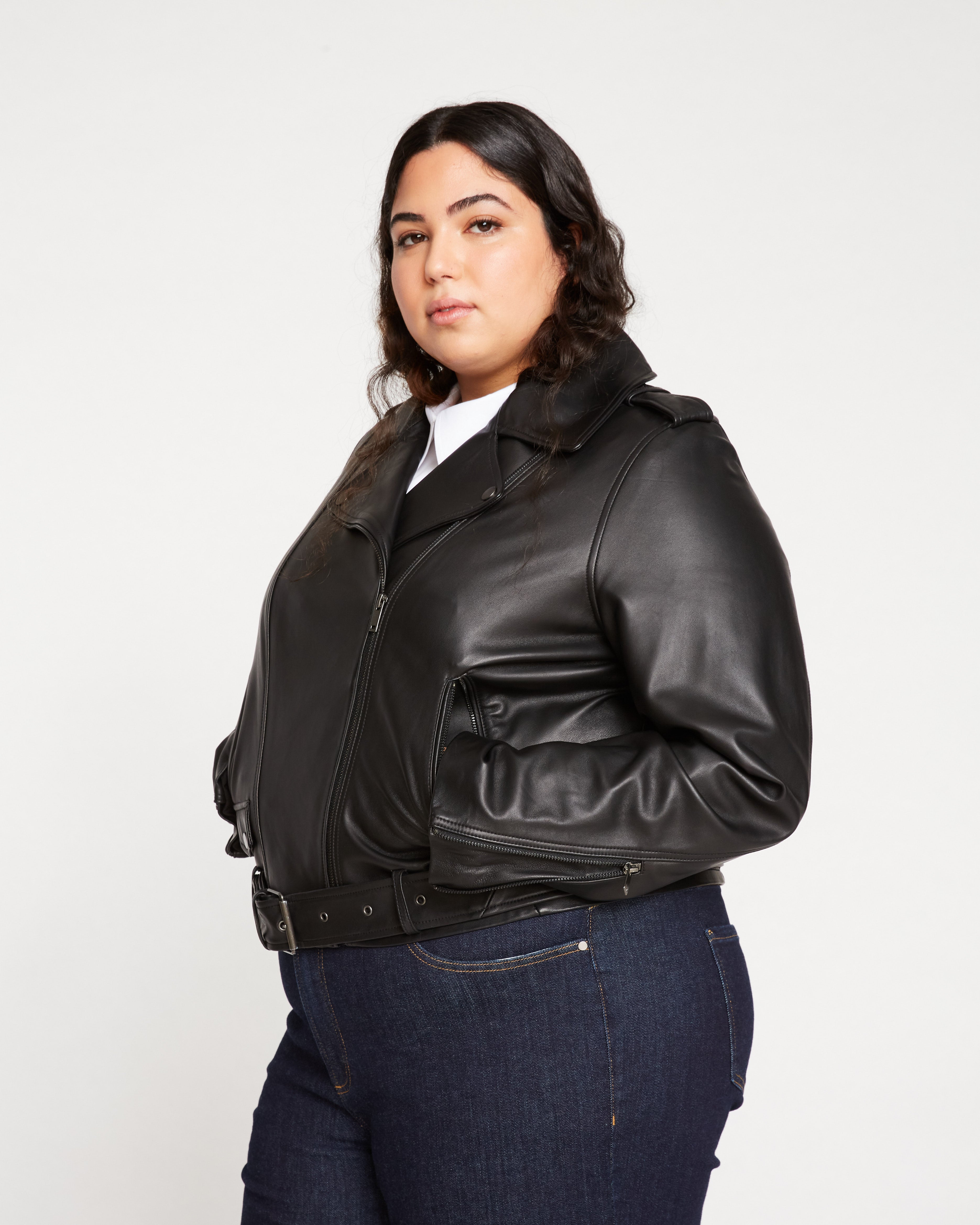 Leeron Leather Moto Jacket - Black – Universal Standard