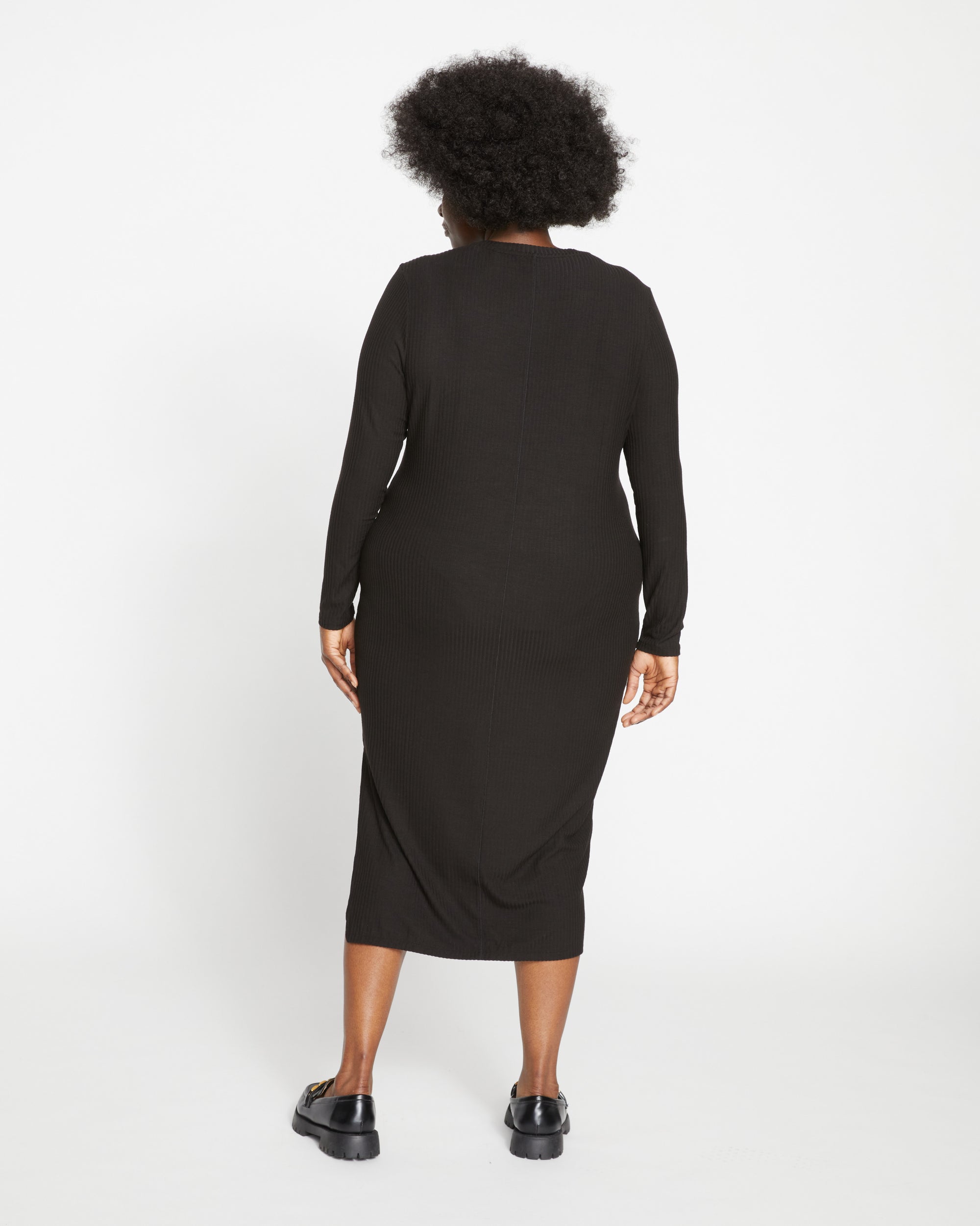 Xenia Ribbed Dress - Black | Plus Size & Straight Size Women's Fashion | Universal Standard