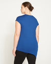 Liquid Jersey Crew Neck Genevette Top - True Blue