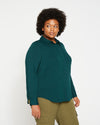 Elbe Popover Liquid Jersey Shirt Classic Fit - Forest Green