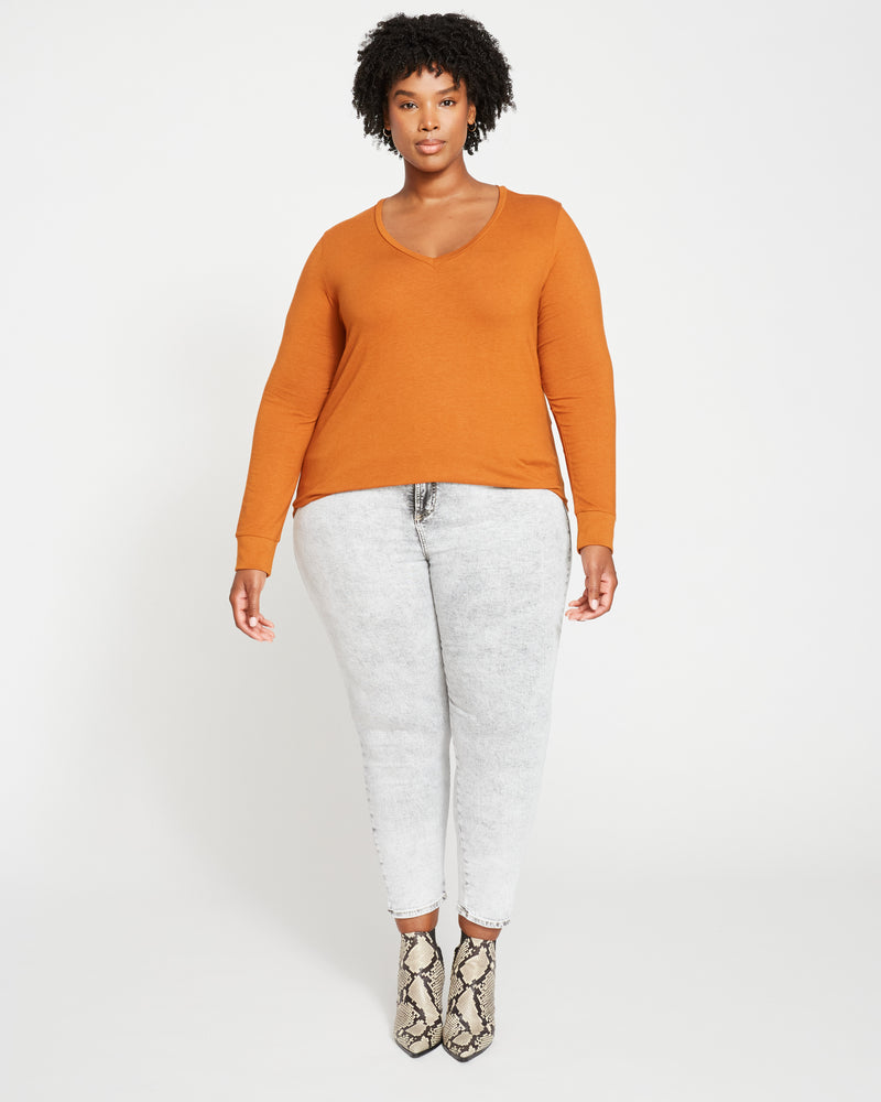 Long Sleeve V Rex - Caramel Cafe