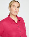 Seaside Linen Shirtdress - Cerise