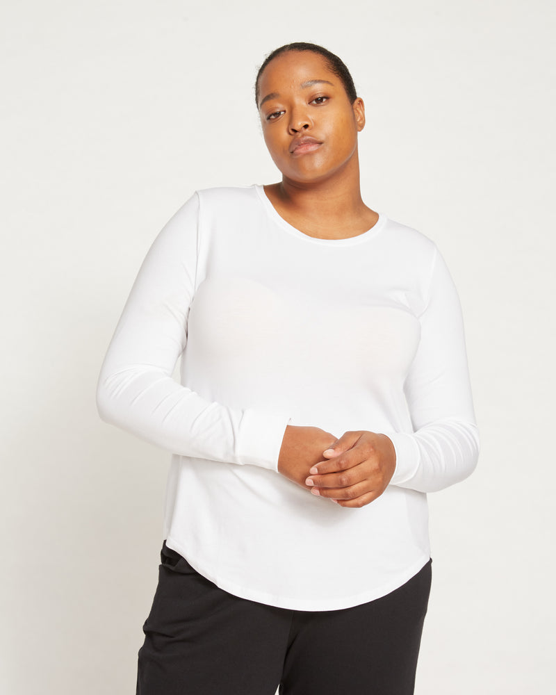 Long Sleeve Tee Rex - White