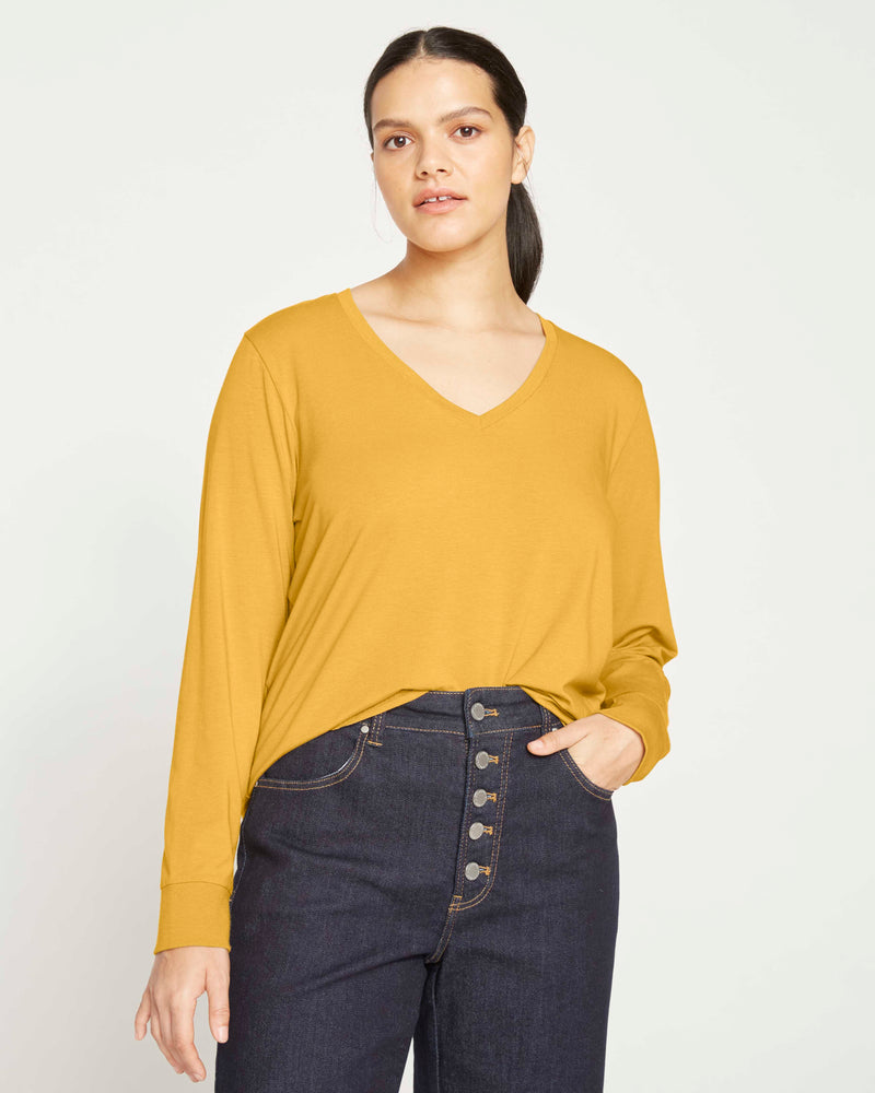Long Sleeve V Rex - Mustard