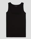 Square Neck Tank Top - Black