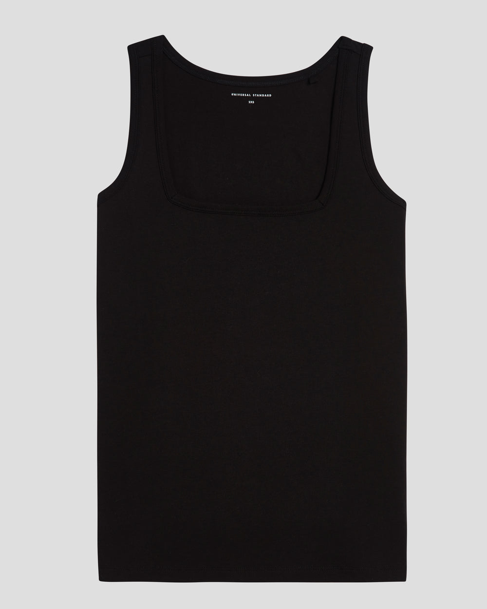 Square Neck Tank Top - Black