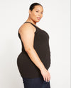 Square Neck Tank Top - Black