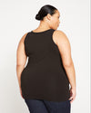 Square Neck Tank Top - Black