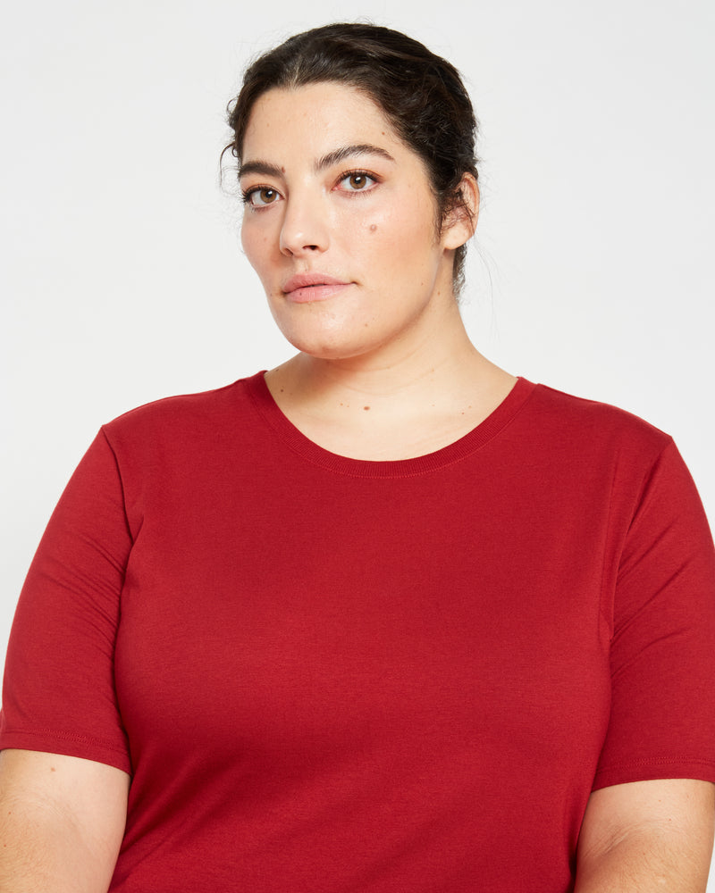 Maia Stovepipe Sleeve Tee - Rhubarb