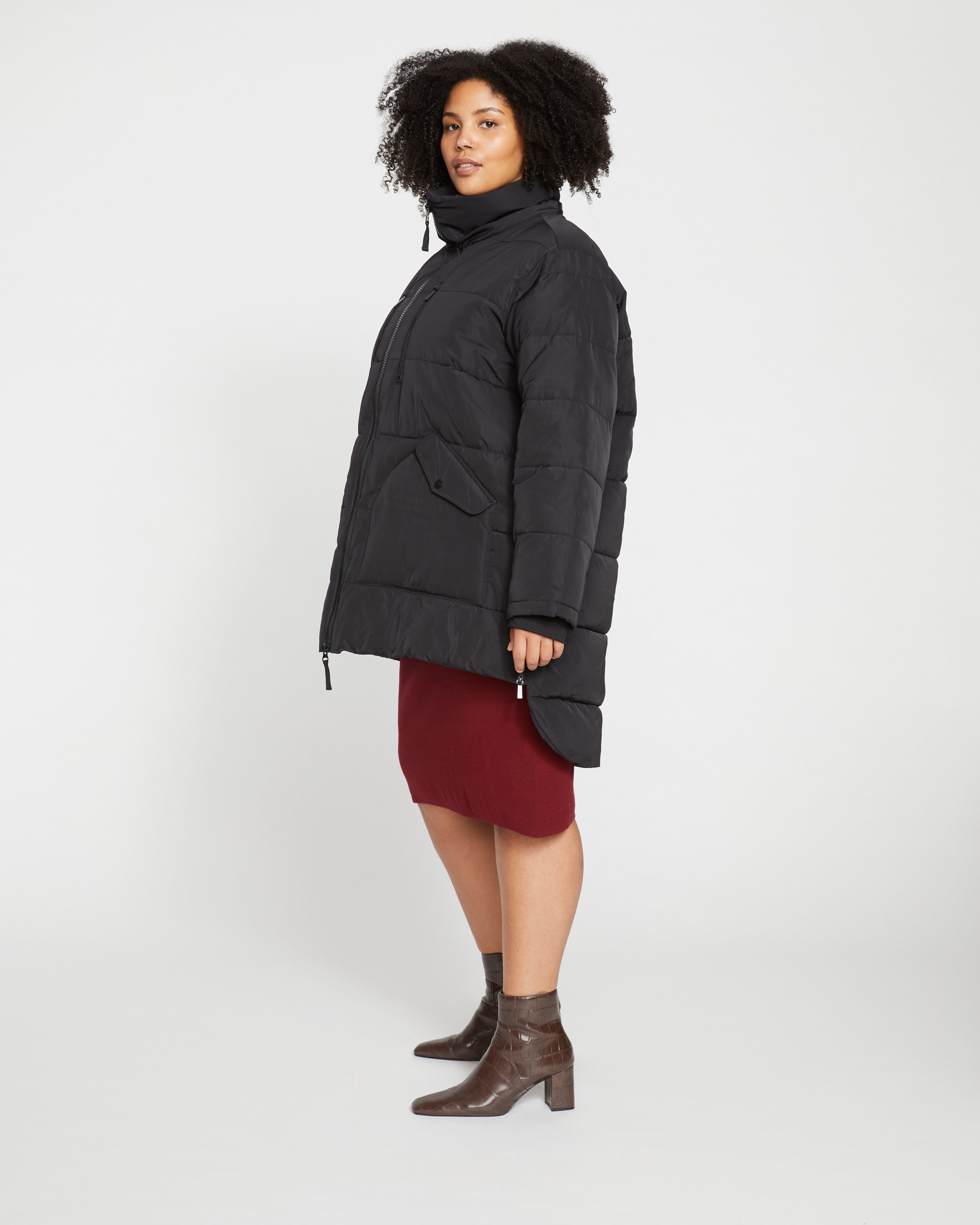 Matterhorn Mid Hooded Puffer - Black – Universal Standard