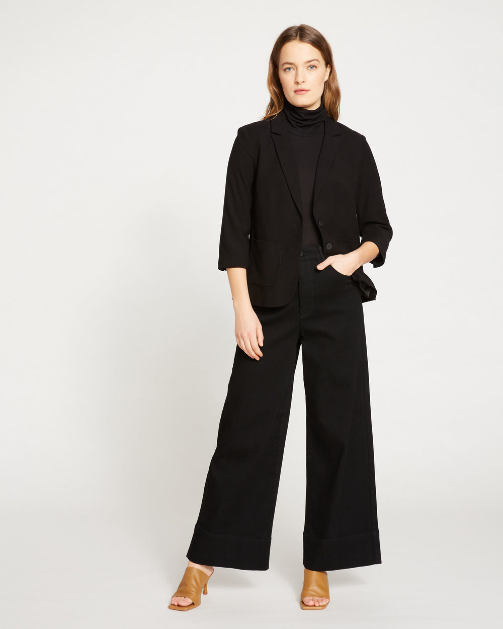 Carrie High Rise Wide Leg Jeans - Black