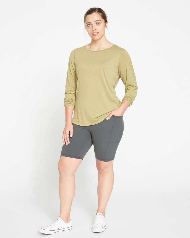 Mia Long Sleeve Movement Tee - Caiman