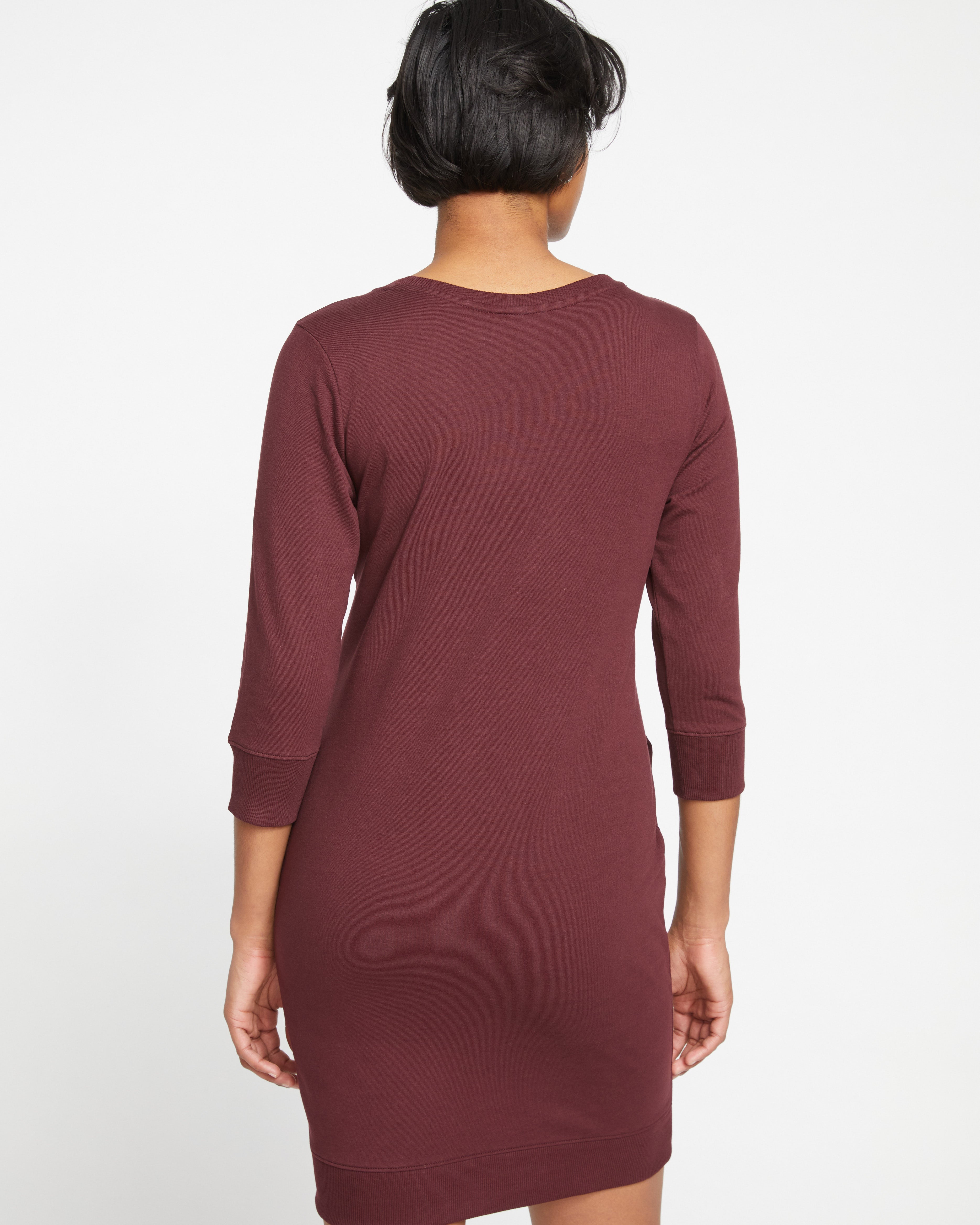 Misa Tie Sweatshirt Dress - Black Cherry – Universal Standard